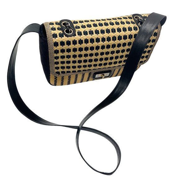 Chanel Tan / Black 2011 Raffia Flap Bag - Picture 10 of 15